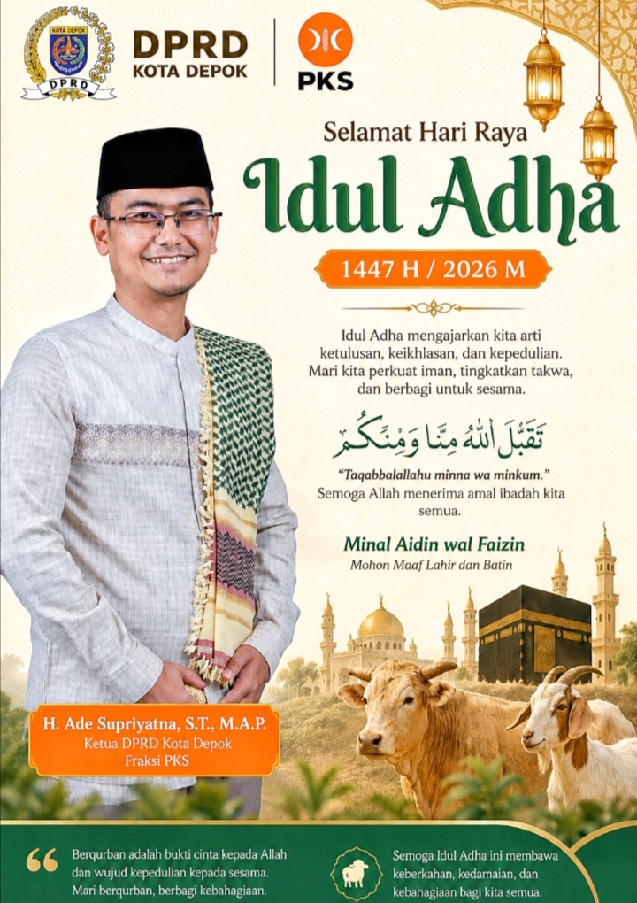 Ketua DPRD Kota Depok dari Fraksi PKS, H. Ade Supriyatna, S.T., M.A.P.,