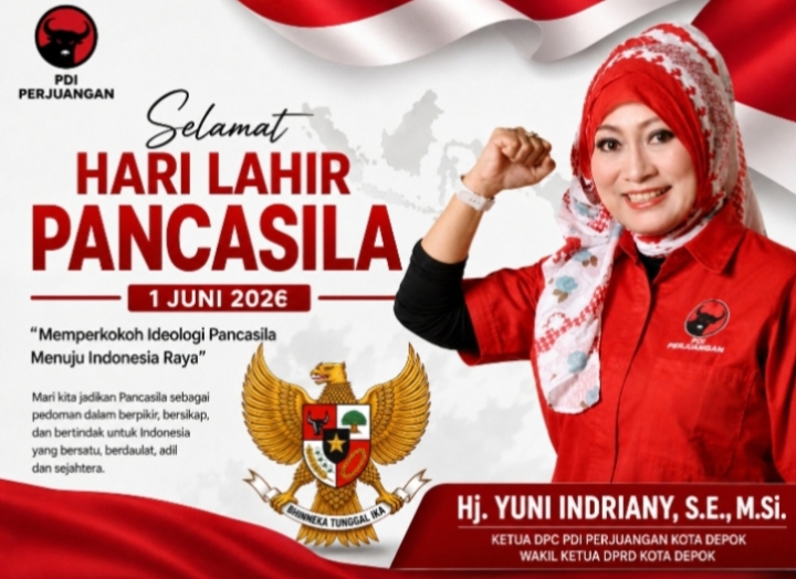 Ketua DPC PDI Perjuangan Kota Depok sekaligus Wakil Ketua DPRD Kota Depok, Hj. Yuni Indriany, S.E., M.Si.