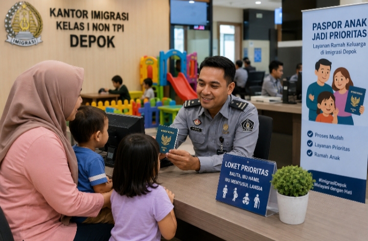 Libur Sekolah Tiba, Imigrasi Depok Hadirkan Layanan Paspor Ramah HAM bagi Anak