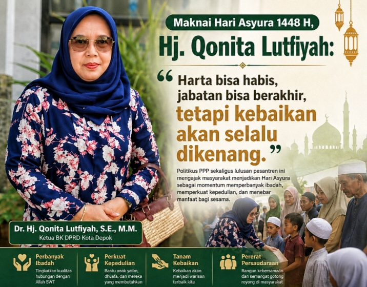 Ketua BK DPRD Kota Depok, Dr. Hj. Qonita Lutfiyah, S.E., M.M.