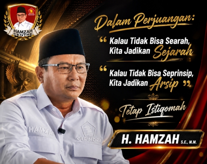 Sekretaris DPC Partai Gerindra Kota Depok, H. Hamzah, S.E., M.M., mengajak seluruh elemen masyarakat untuk tetap istiqomah memegang nilai-nilai kebenaran serta menjaga komitmen moral dalam menghadapi berbagai tantangan, pada Senin (6/7/26).