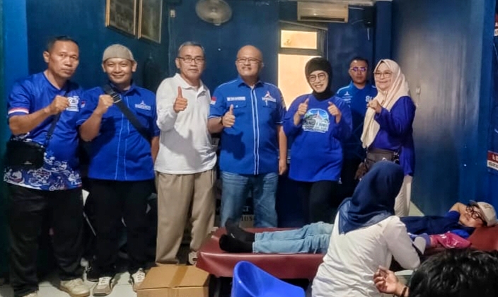 Tutup HUT ke-25 Demokrat Depok dengan Donor Darah, Edi Sitorus: Kami Peduli Warga