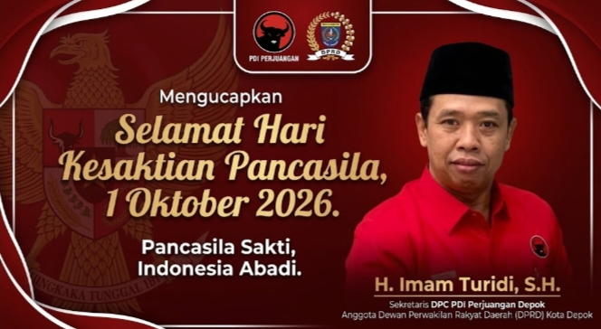 Sekretaris DPC PDI Perjuangan Kota Depok, sekaligus Anggota DPRD Kota Depok, H. Imam Turidi, S.H.